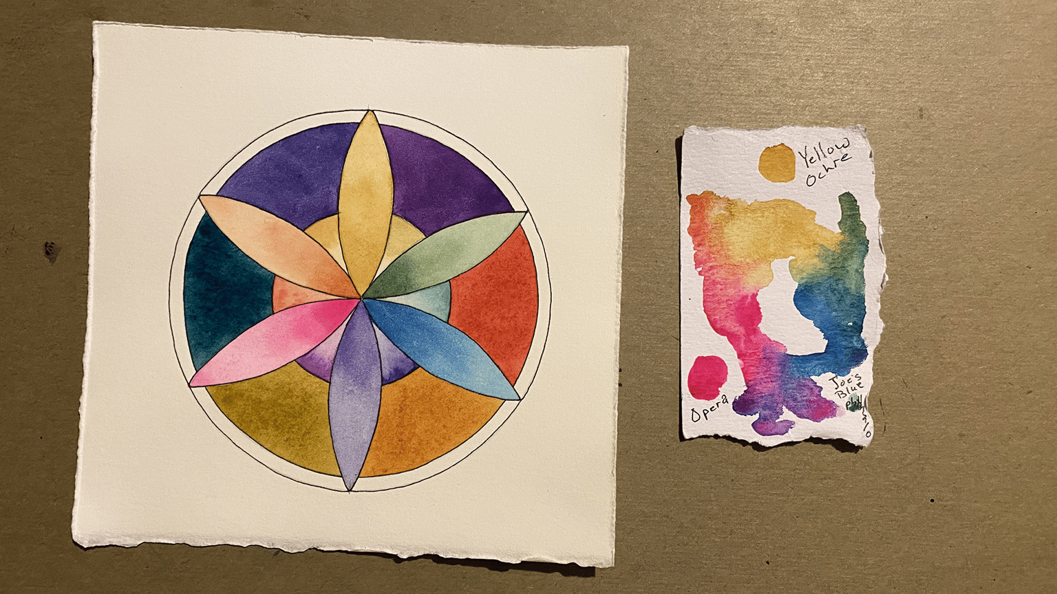 Flower Petal Color Wheel Mandala variations - image 1 - student project