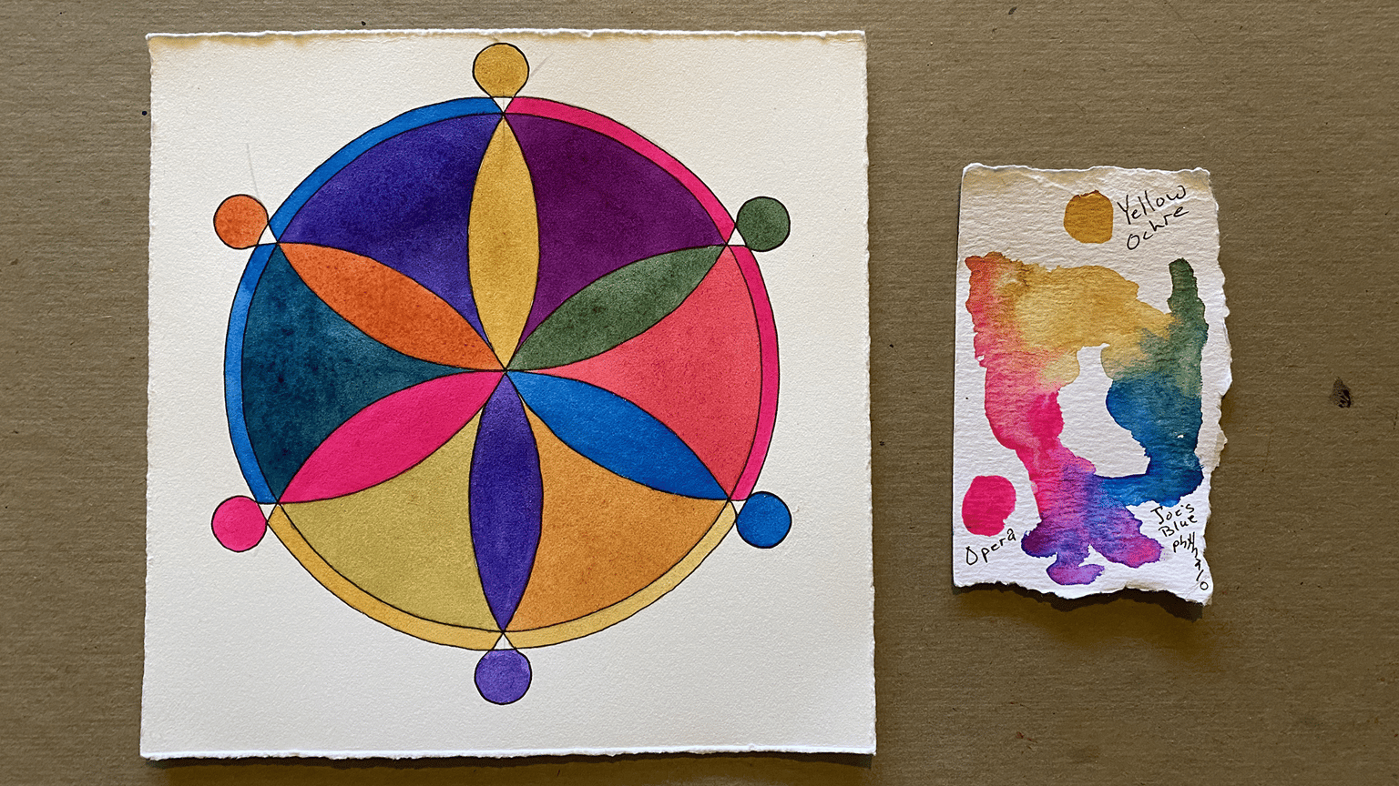 Flower Petal Color Wheel Mandala variations - image 3 - student project