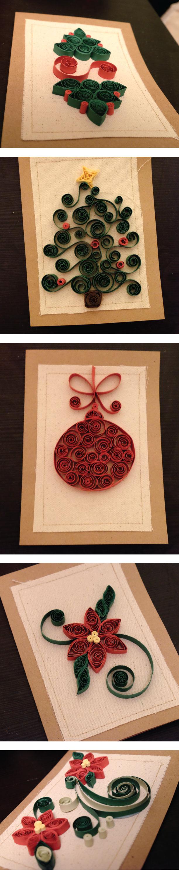 Quilled Christmas cards - image 1 - student project