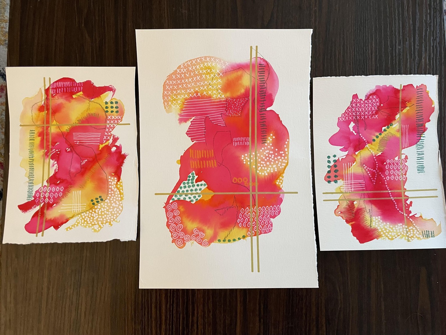 Beautiful mess - mixed media watercolor & pastels - image 6 - student project