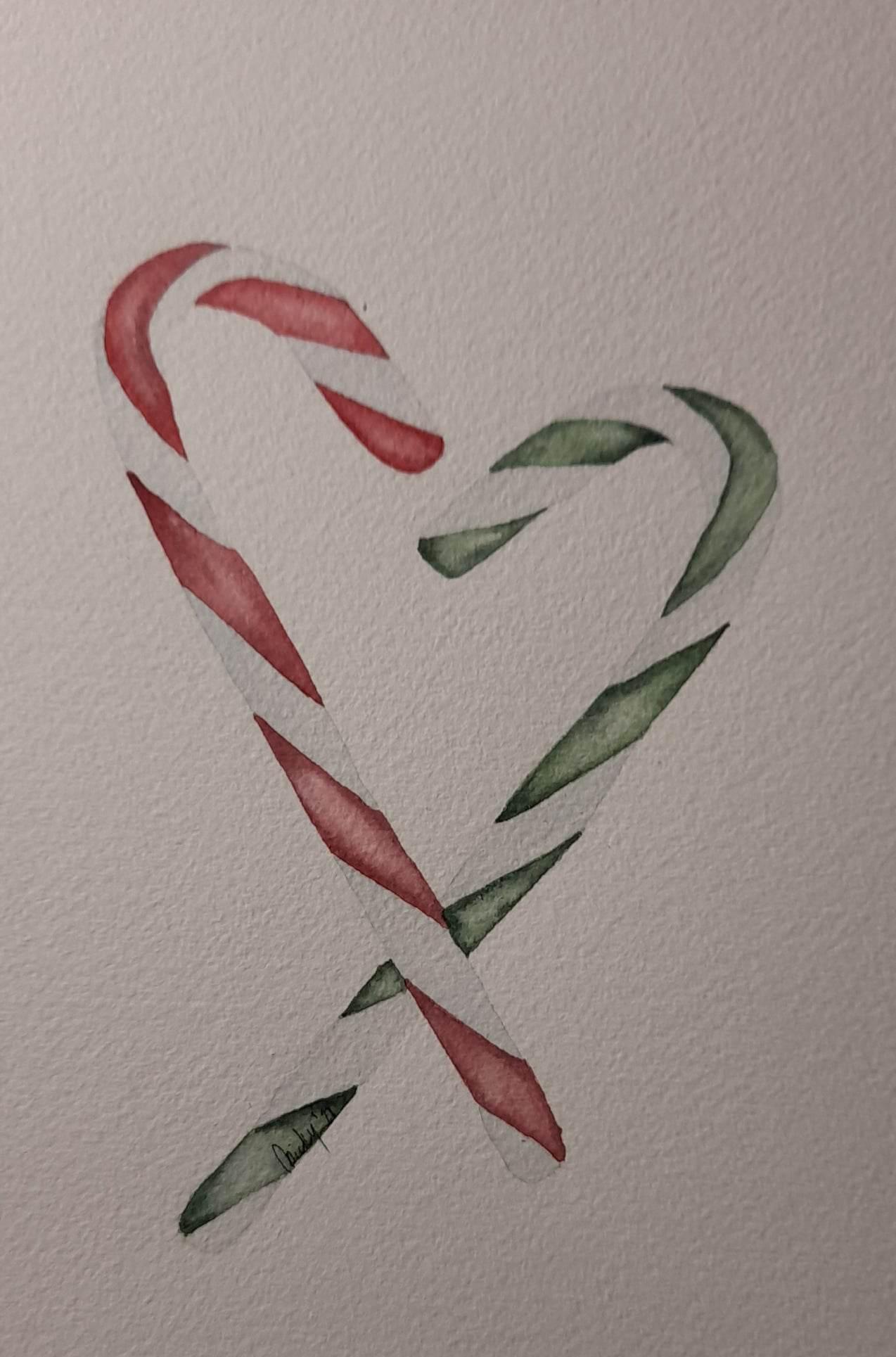Mistletoe and candy canes - image 1 - student project