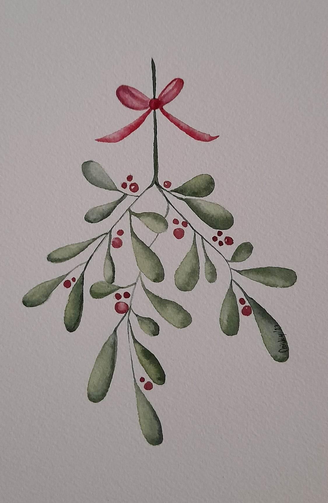 Mistletoe and candy canes - image 2 - student project