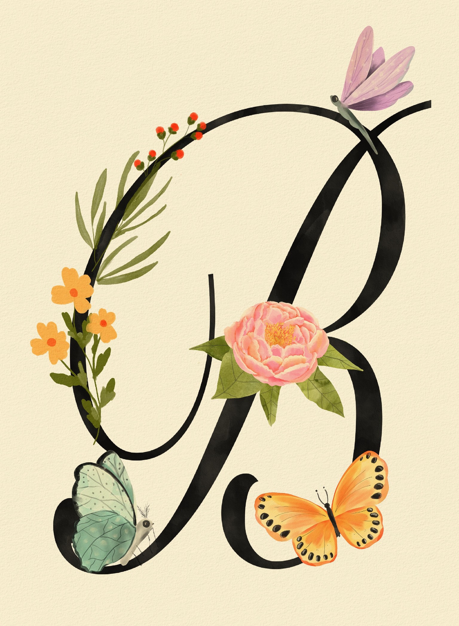 Watercolor botanicals - image 2 - student project