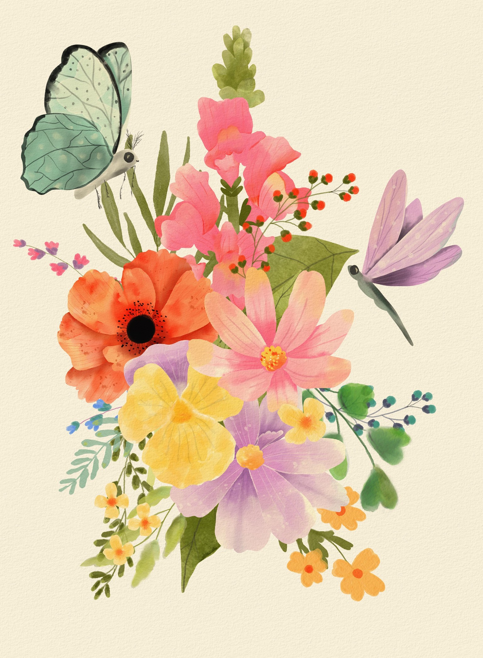 Watercolor botanicals - image 1 - student project