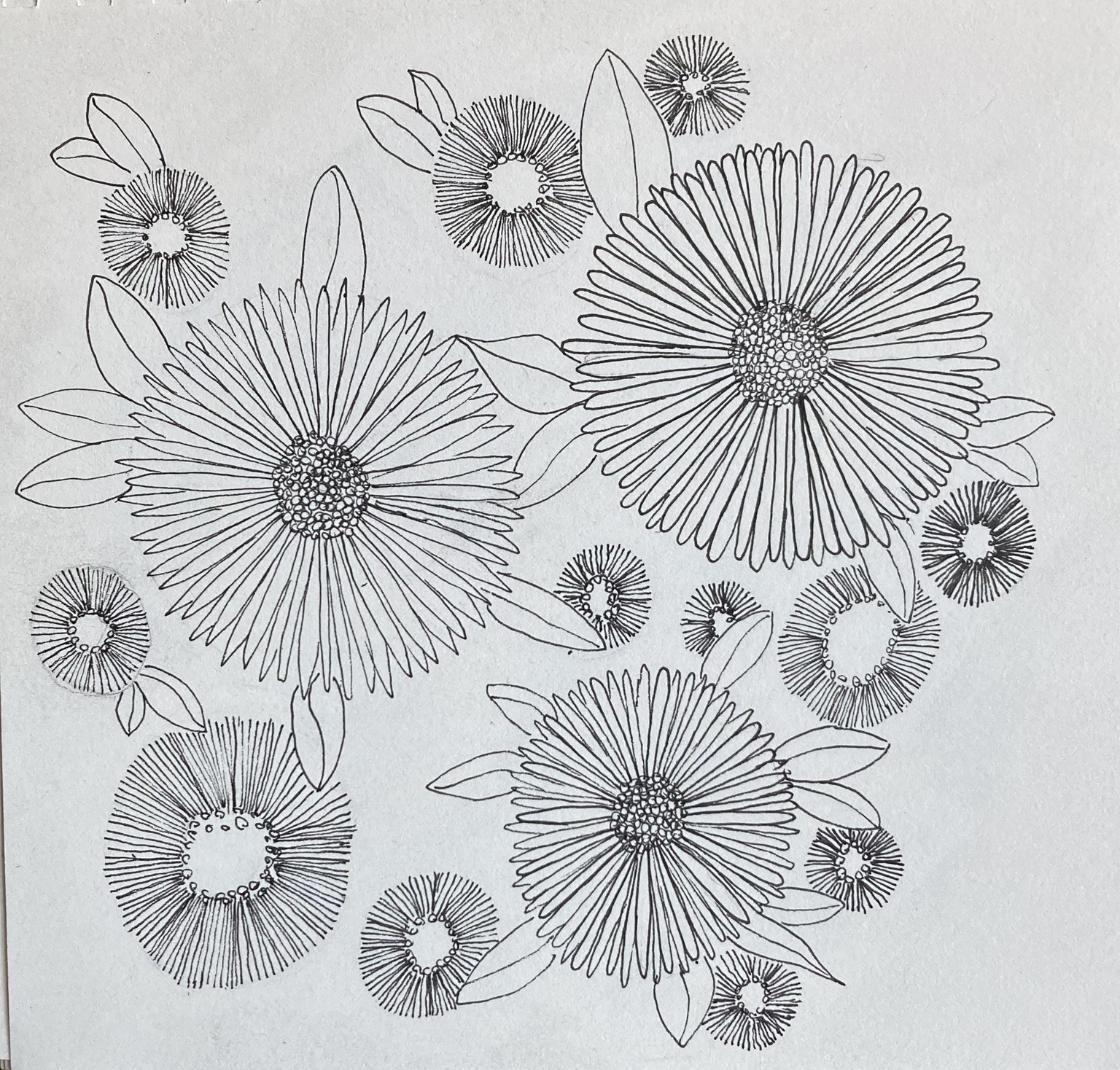 Botanical mandala doodles - image 7 - student project