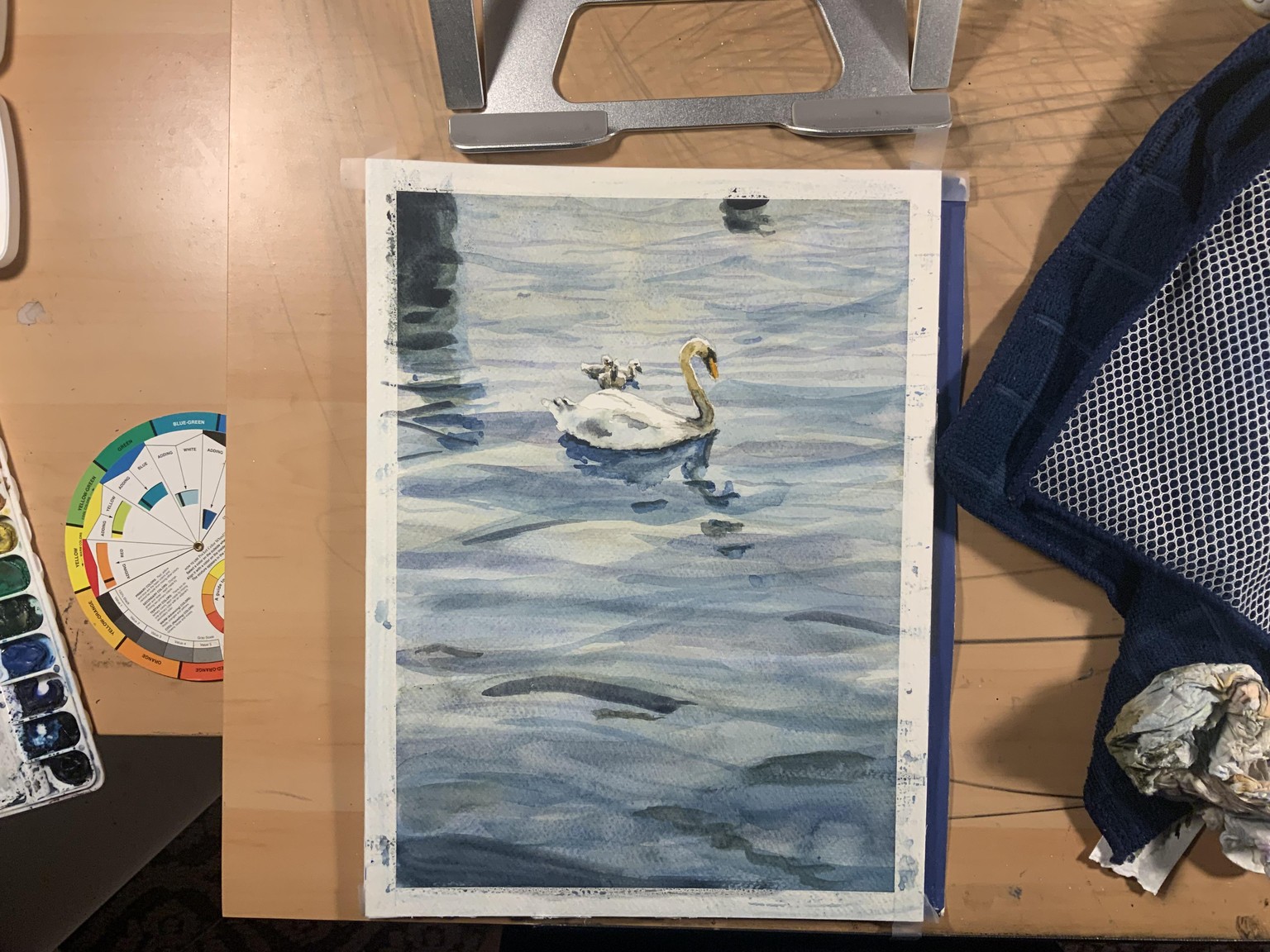 Watercolour birds and water-ish - image 1 - student project