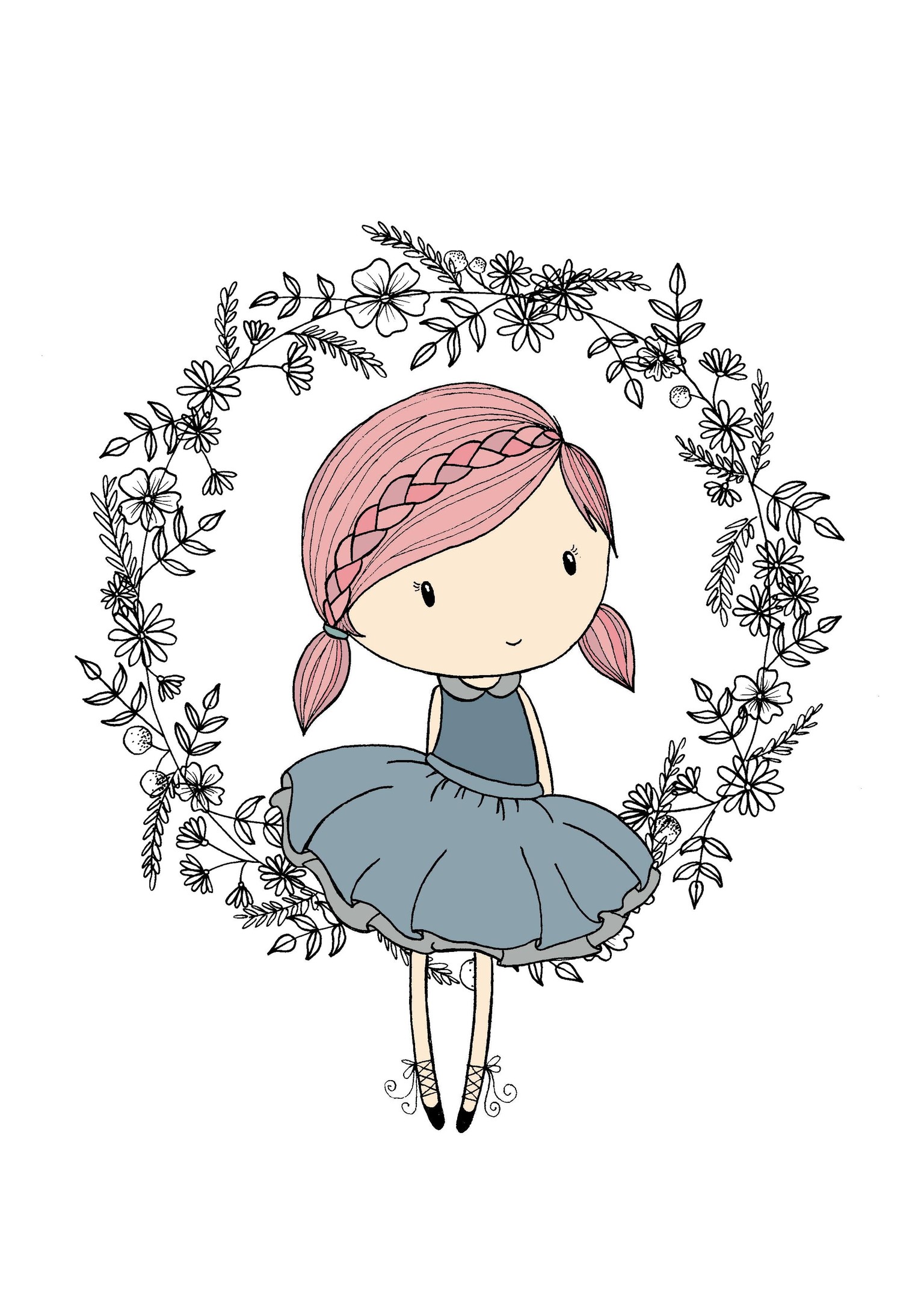 girl with flowers - image 1 - student project