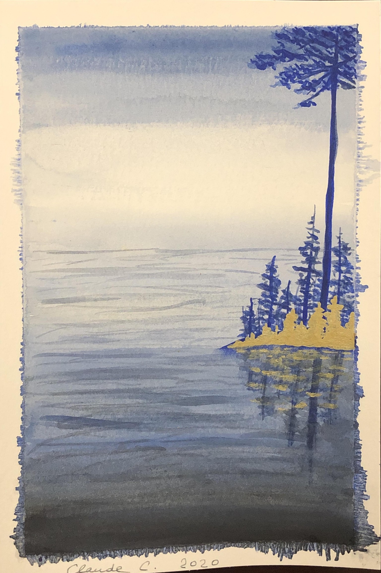 Three watercolor landscapes - image 1 - student project