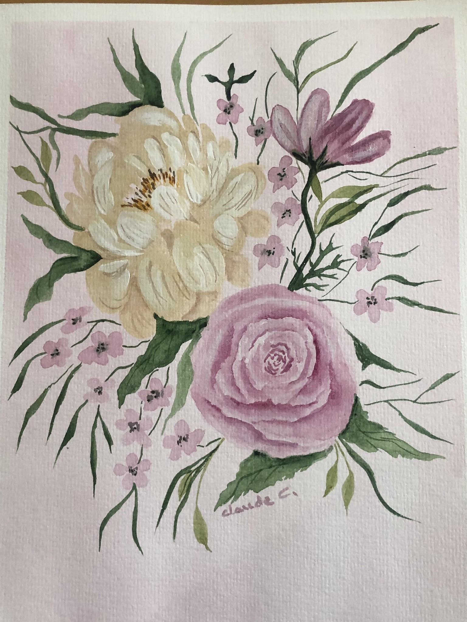 Capturing the essence of a flower with pastel watercolors - image 1 - student project