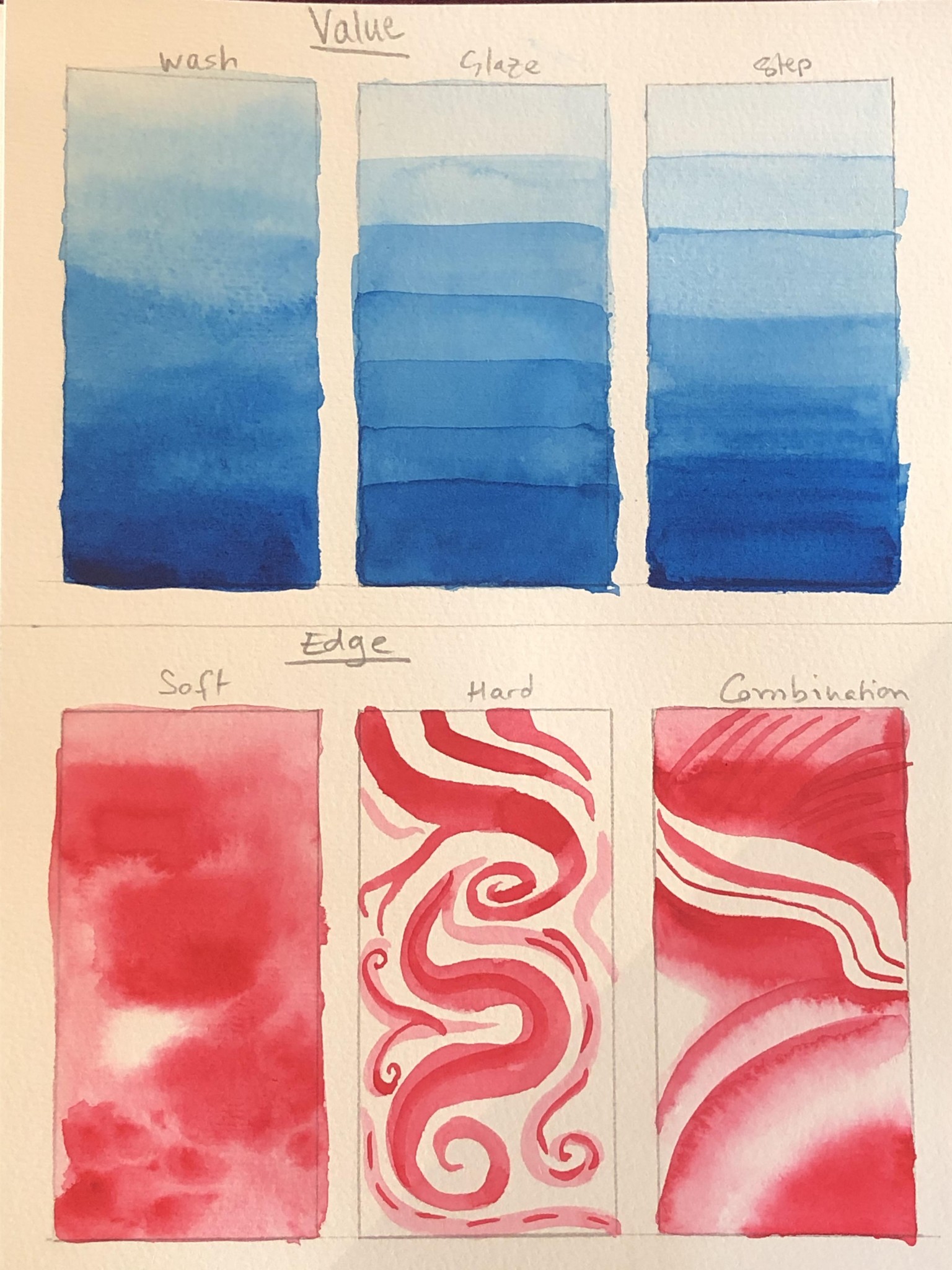 Watercolor value studies and edge control - image 1 - student project