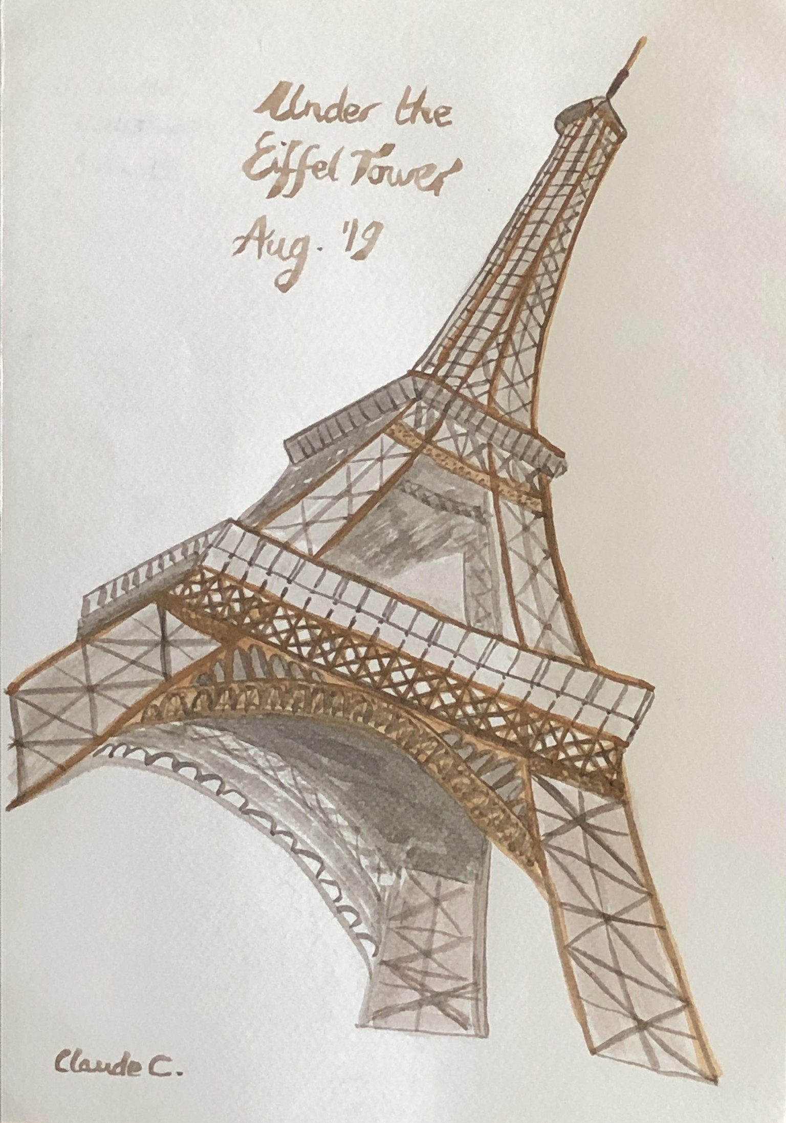 Eiffel Tower line art - image 1 - student project