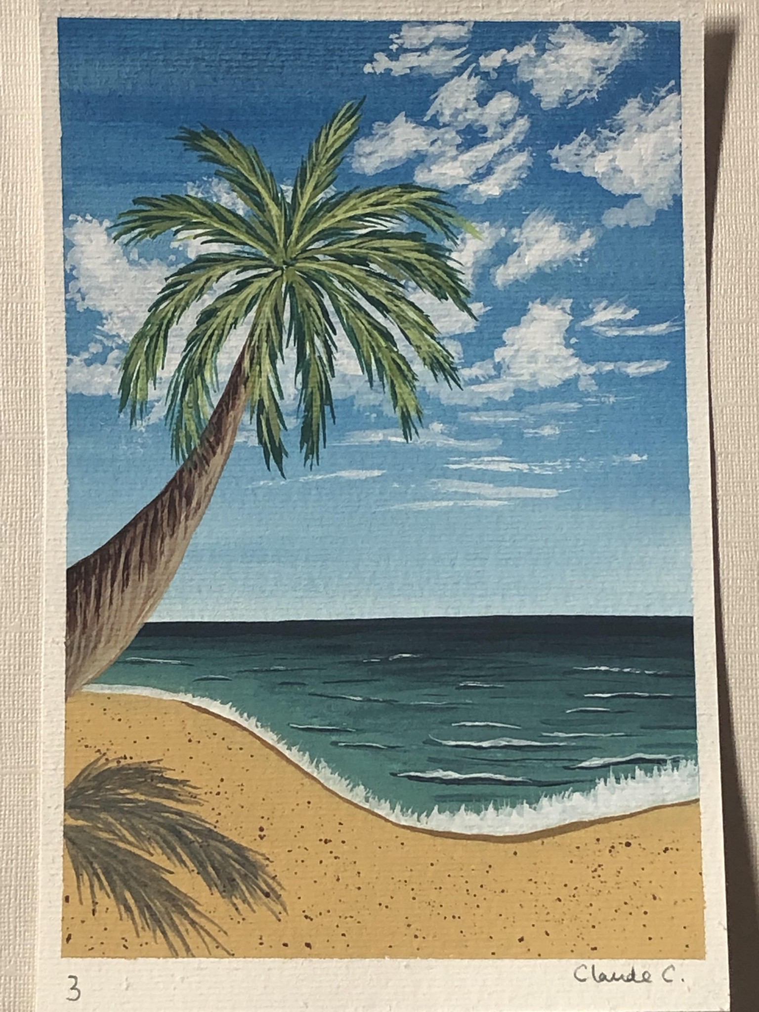 Tropical Beach Landscapes with Gouache - image 3 - student project