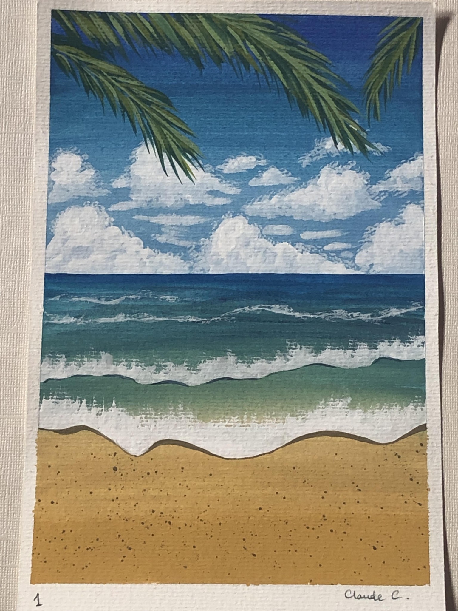 Tropical Beach Landscapes with Gouache - image 1 - student project