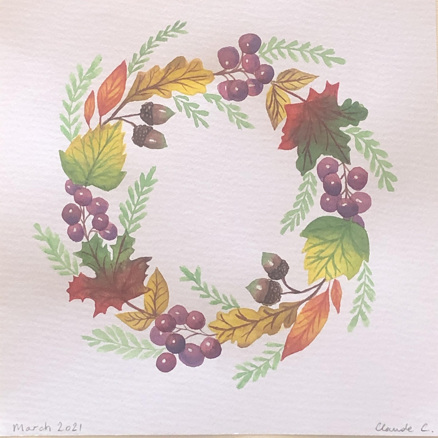 Autumn Forest Wreath - image 1 - student project