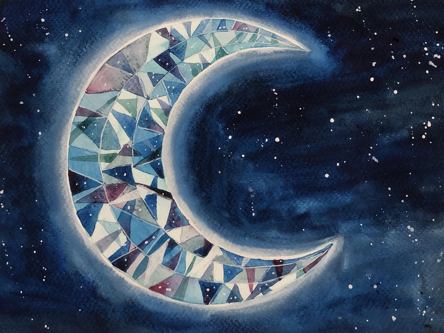 Gemstones Crescent Moon - image 1 - student project