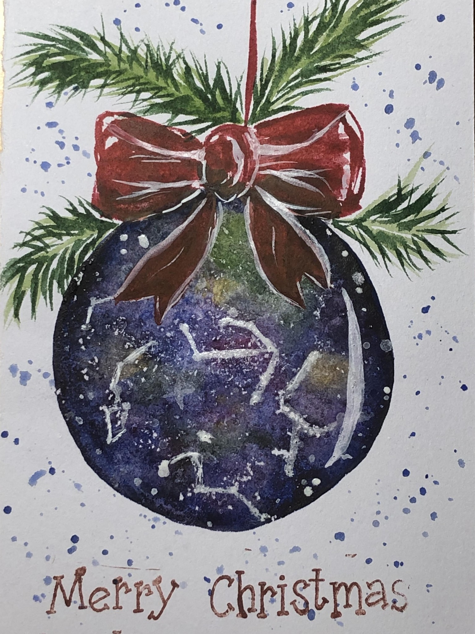 Galaxy Christmas Bauble card! - image 1 - student project