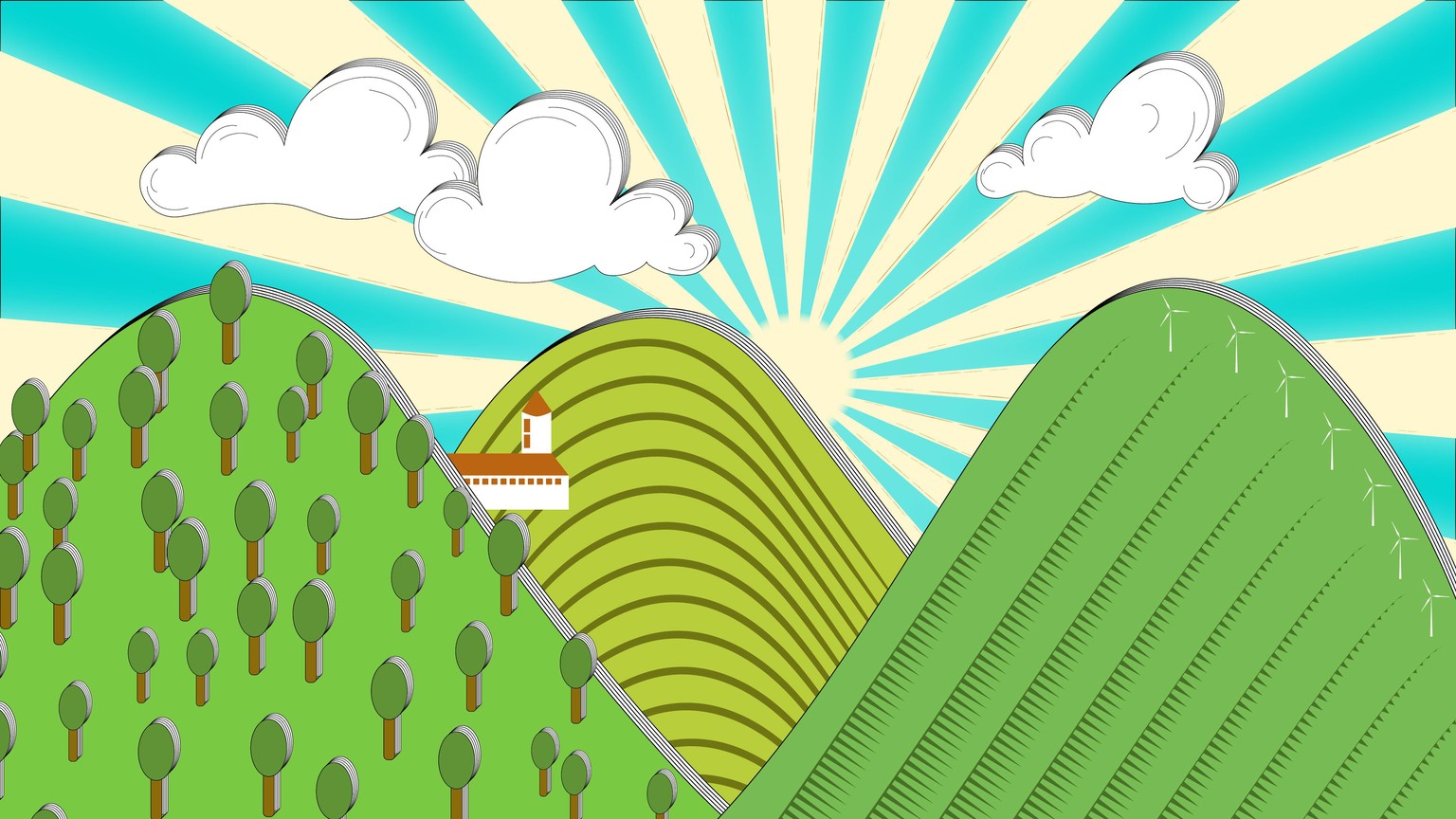 Retro Landscape - image 1 - student project