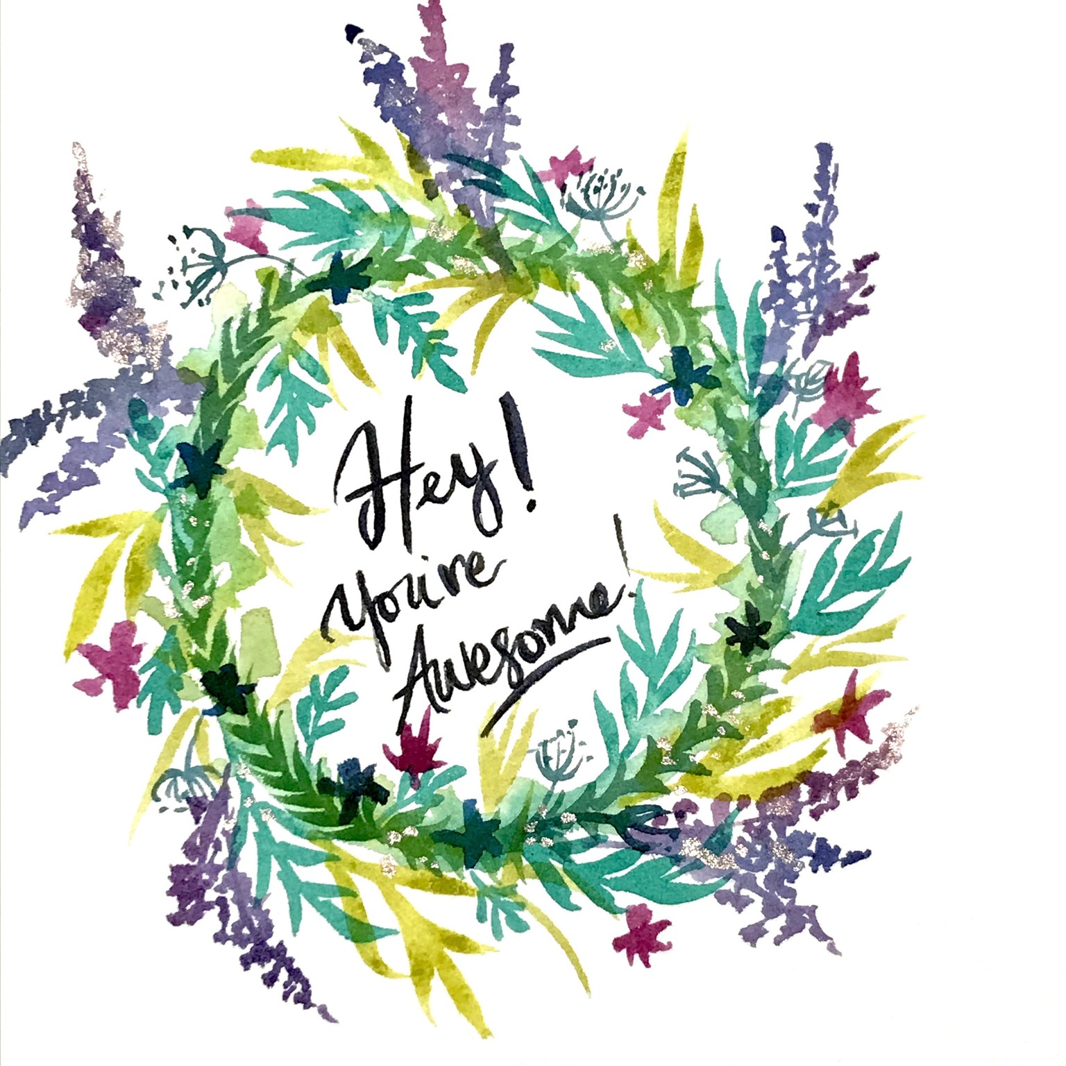 Water Color Wreaths with Sarah @its_art_oclock - image 3 - student project