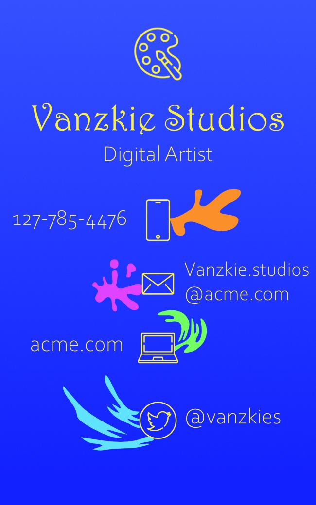 Vanzkie Business Cards - image 3 - student project