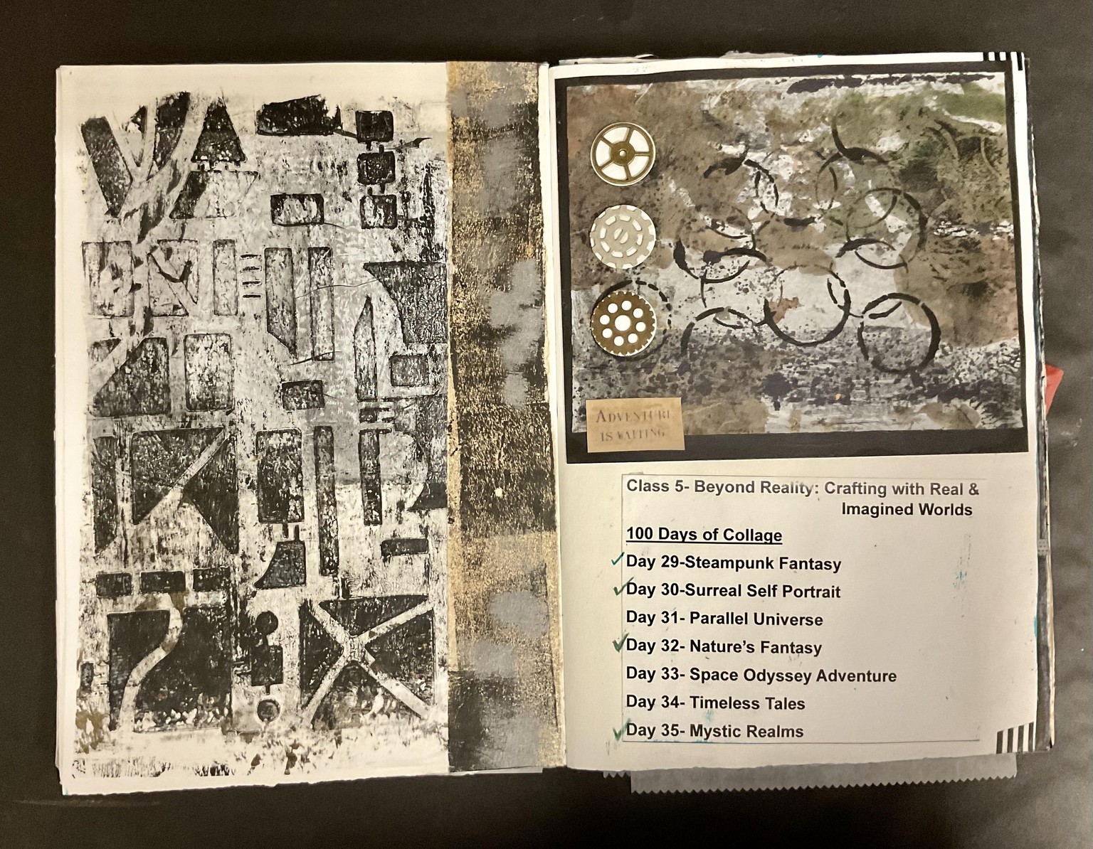 Class 5-Real & Imagined Worlds-100 Days of Collage - image 1 - student project