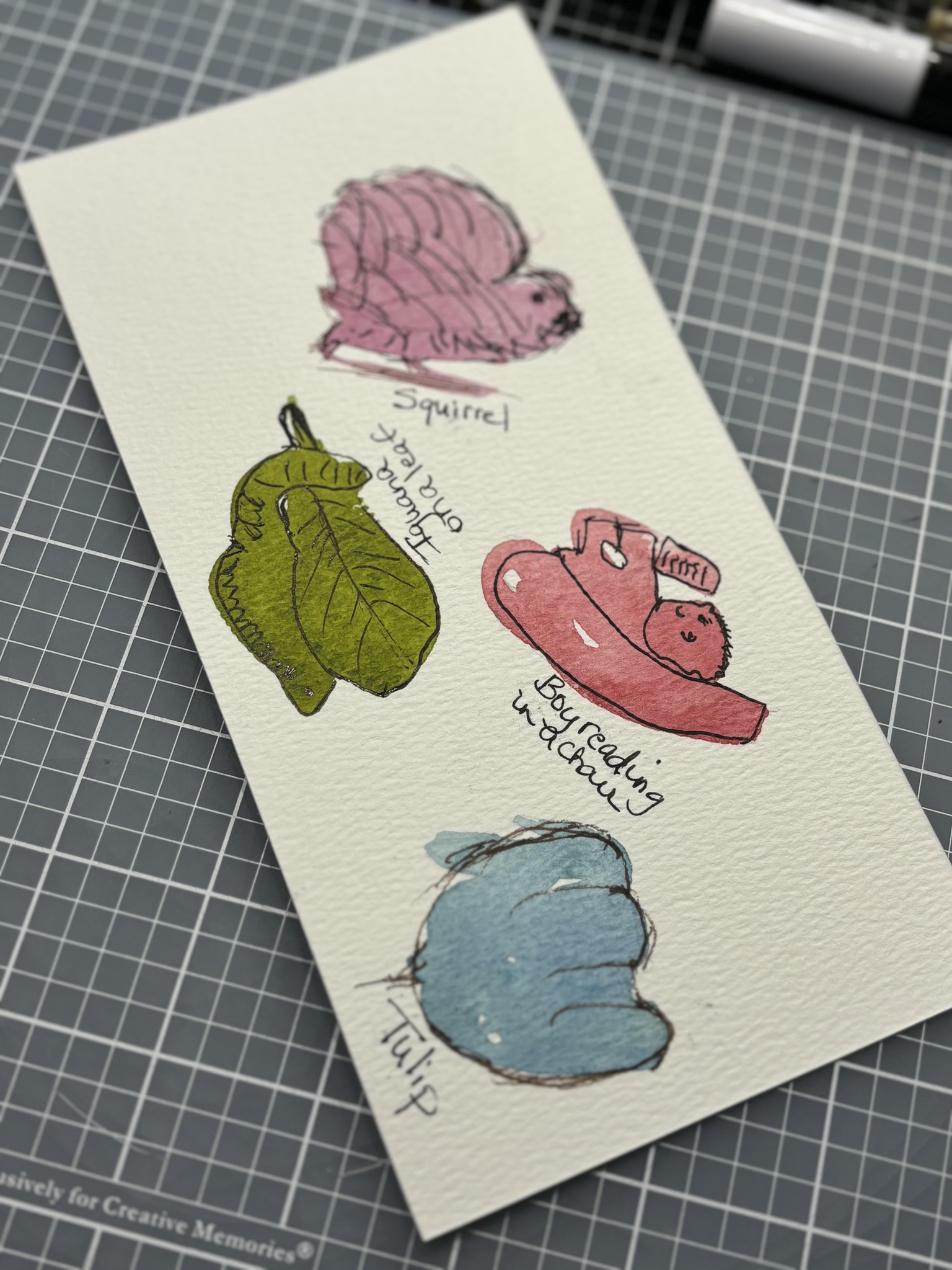 Abstract watercolor doodling - image 2 - student project