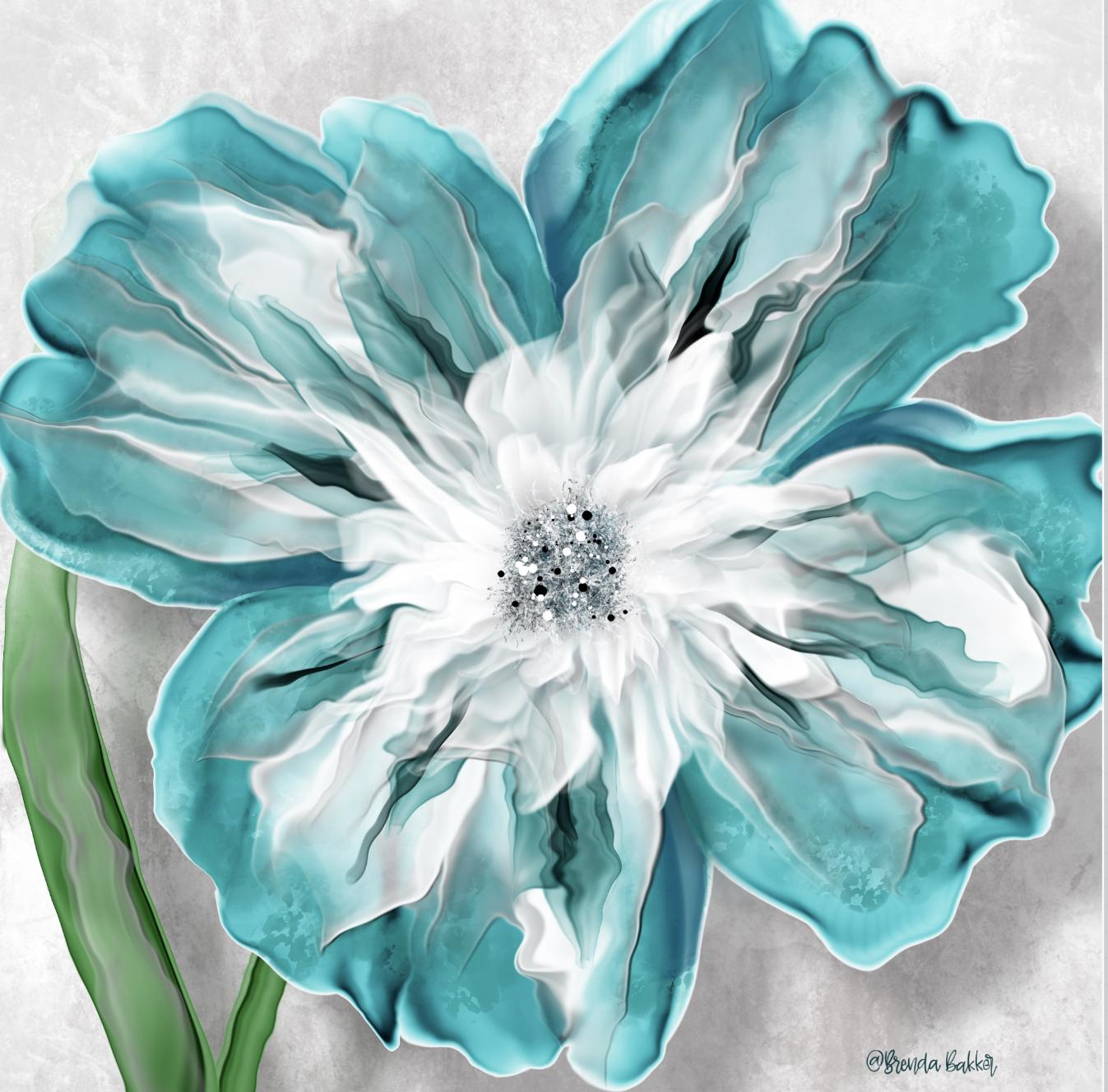 Alcohol ink flower - image 2 - student project