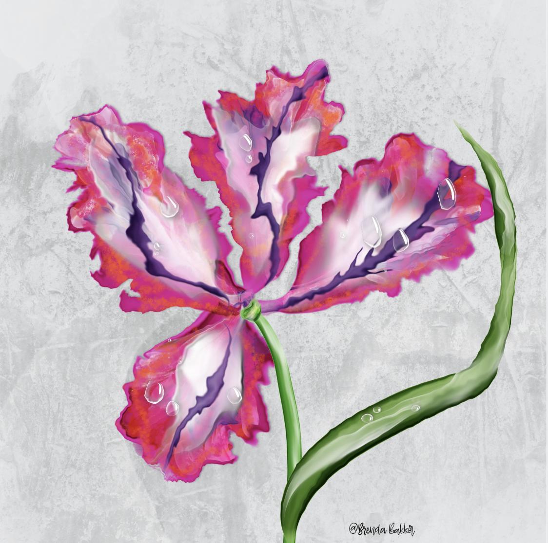 Alcohol ink flower - image 3 - student project