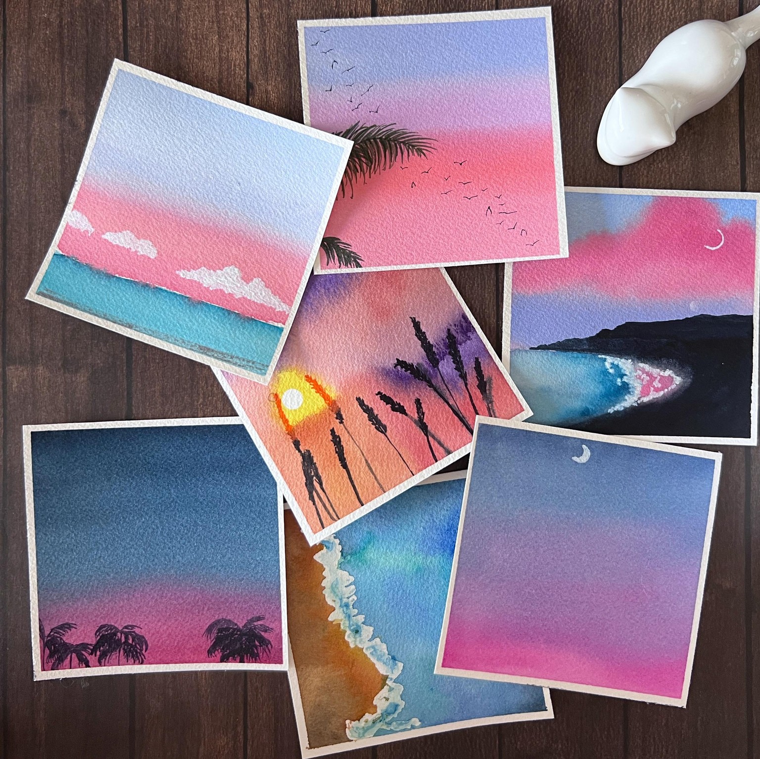 Summer watercolor landscapes - image 2 - student project