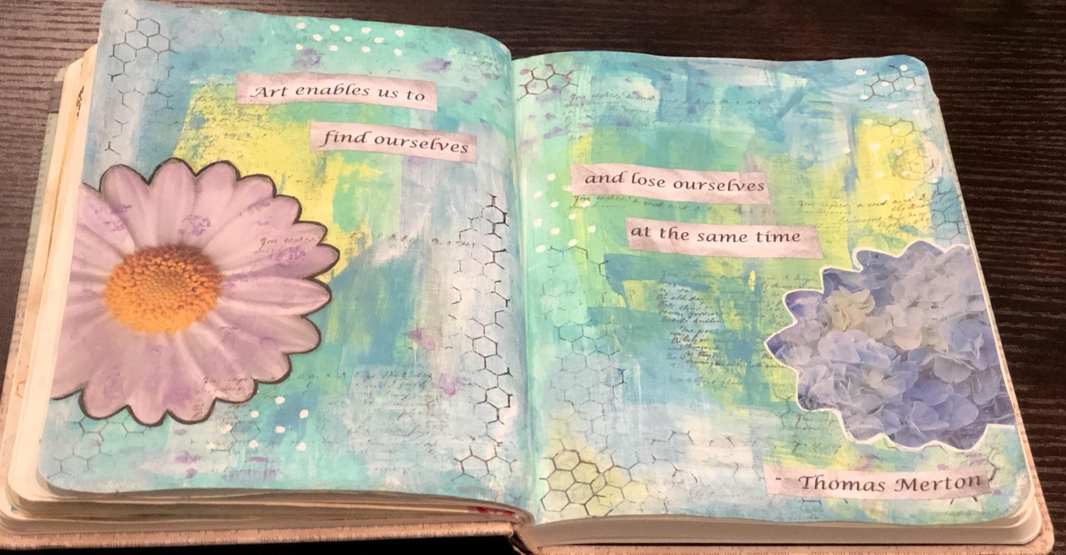 first double page with acrylics - image 1 - student project