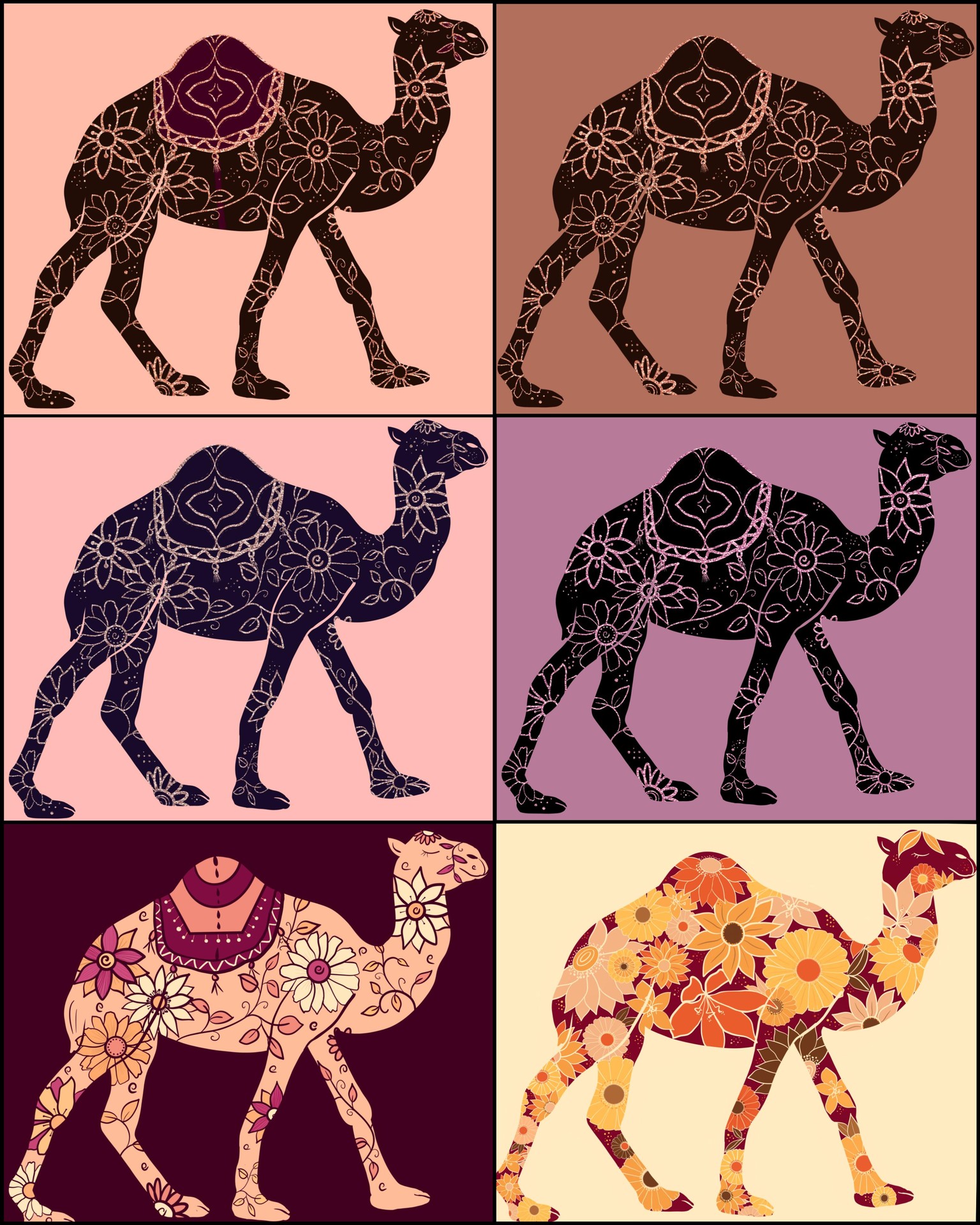 Moroccan floral camel - image 2 - student project