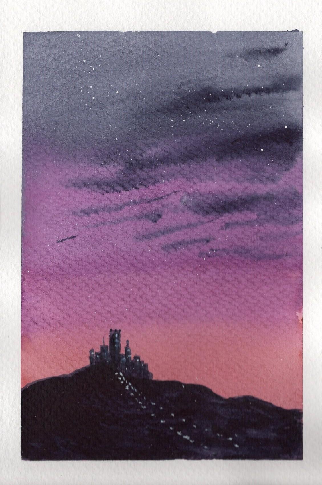 night skies 3 paintings - image 1 - student project