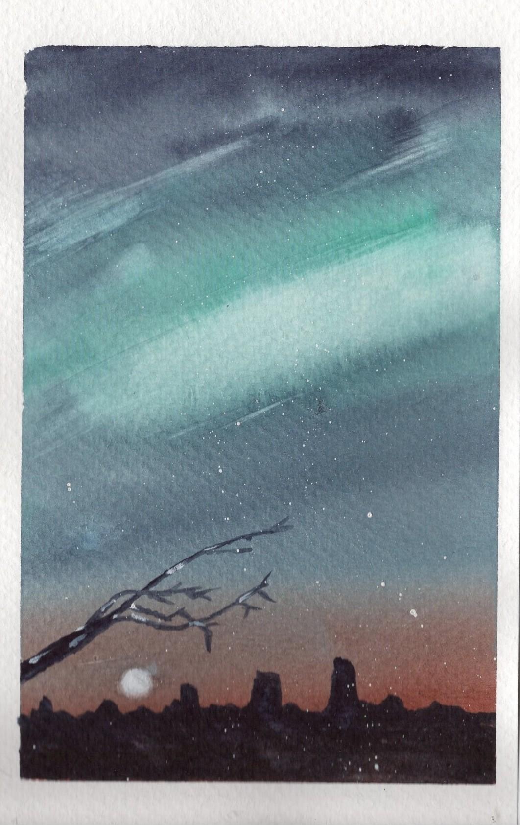 night skies 3 paintings - image 2 - student project