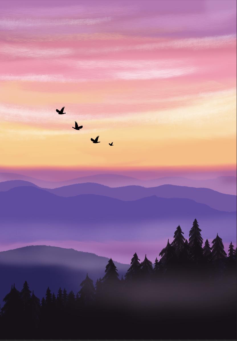 Acrylic landscape - image 3 - student project