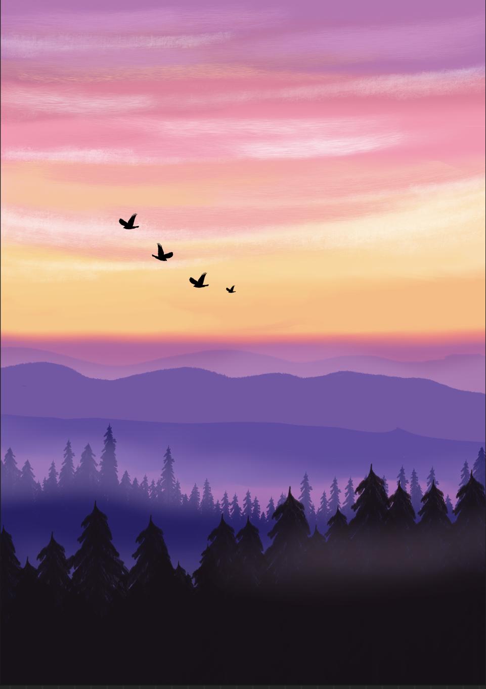 Acrylic landscape - image 5 - student project