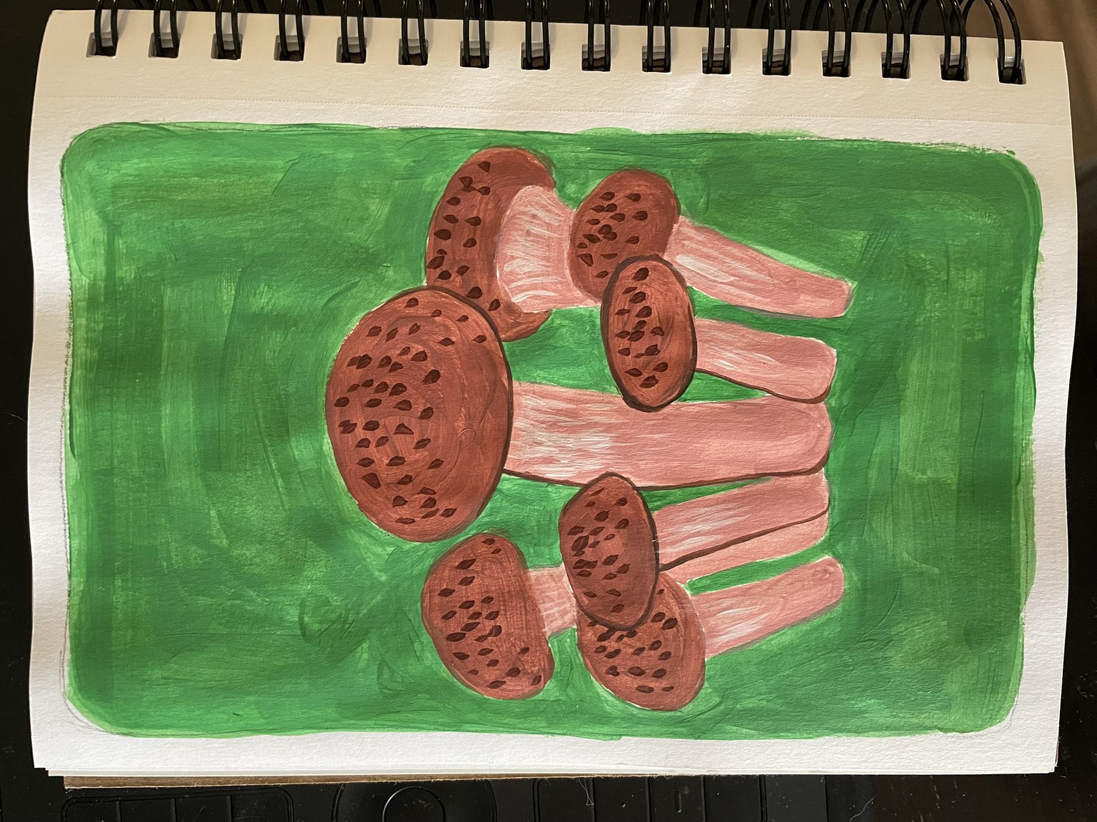 Mushroom painting - image 1 - student project