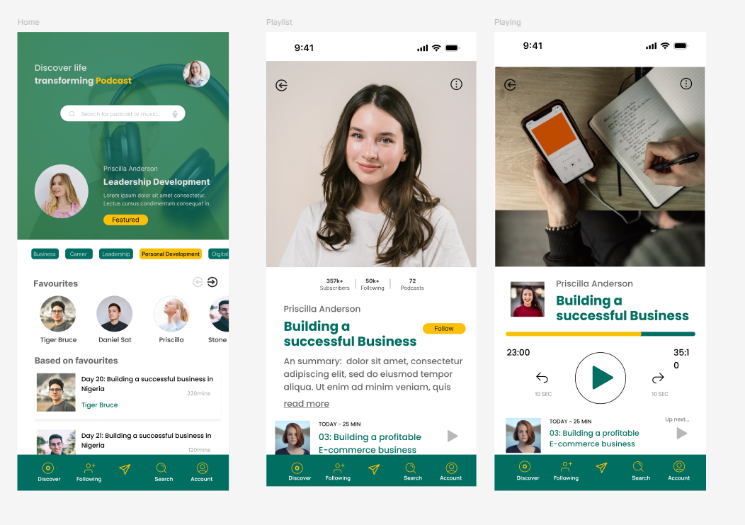PODCAST APP - image 1 - student project