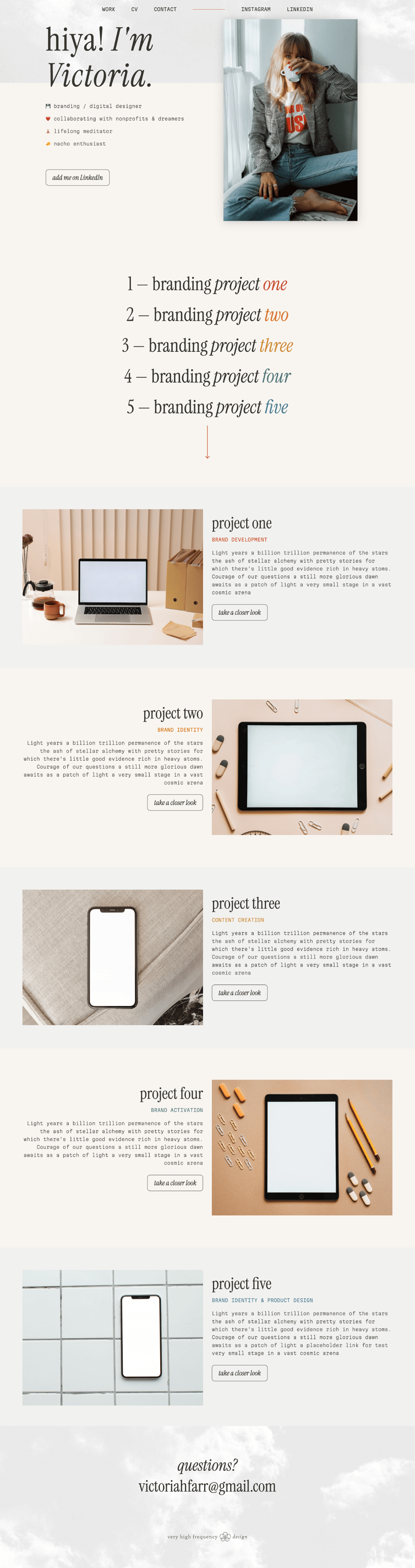 Personal Website - image 1 - student project