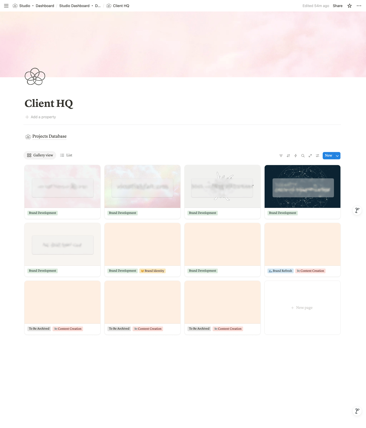 Client HQ and Templates — in Notion - image 2 - student project