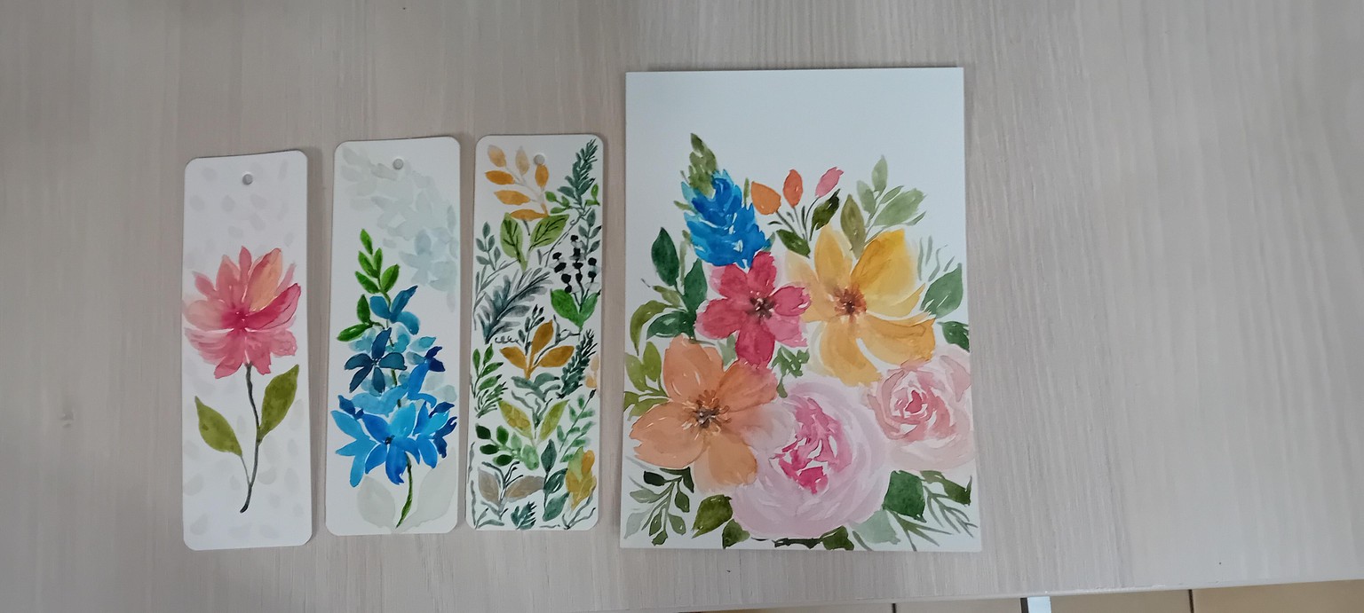 Watercolor flowers - image 1 - student project