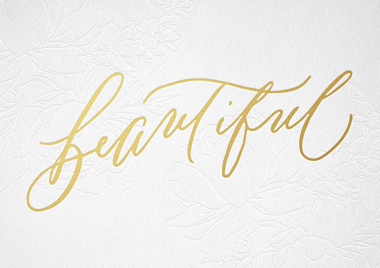Gold Calligraphy & Floral Emboss - image 1 - student project