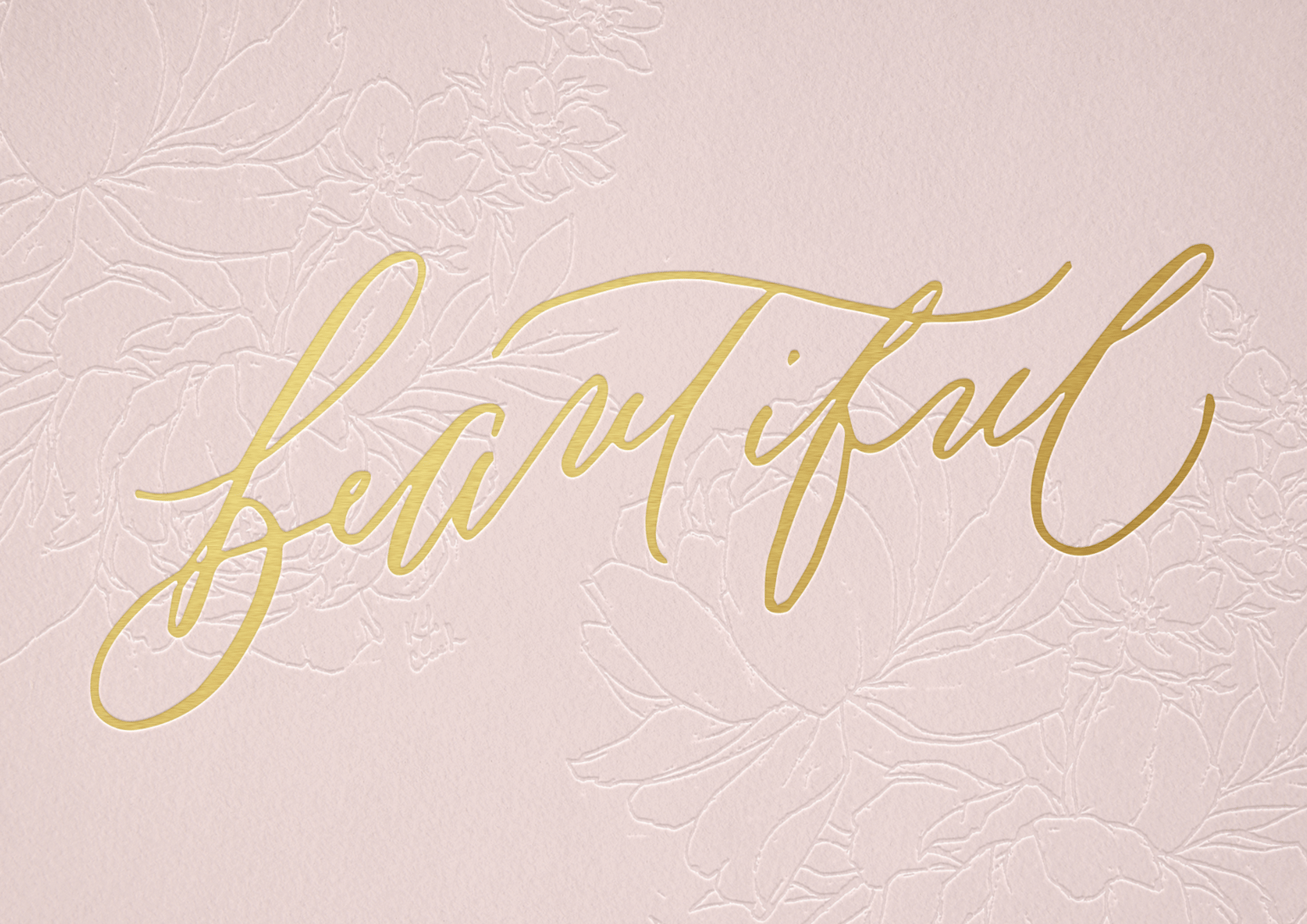 Gold Calligraphy & Floral Emboss - image 2 - student project