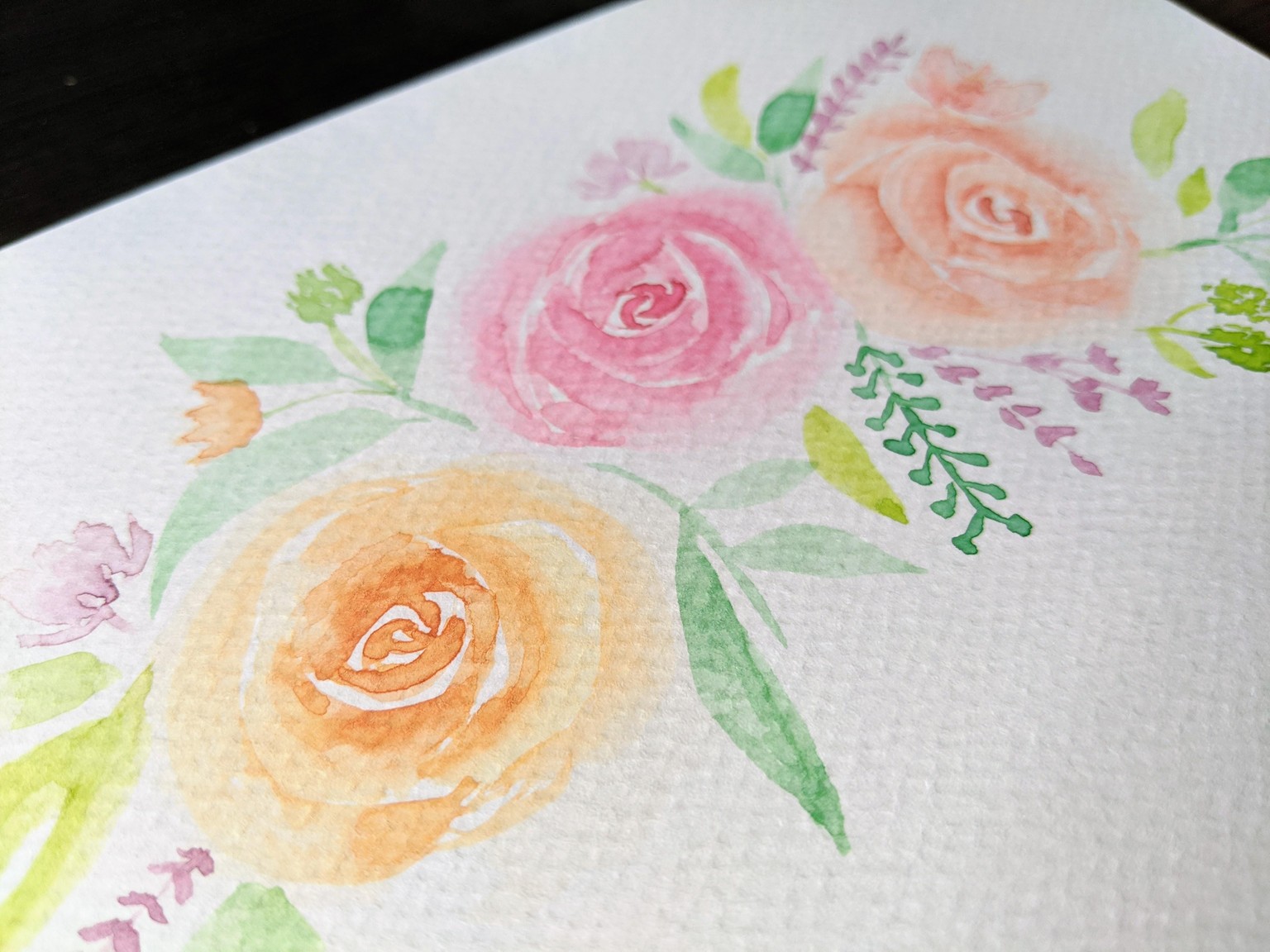Watercolors Floral Bouquet - image 5 - student project