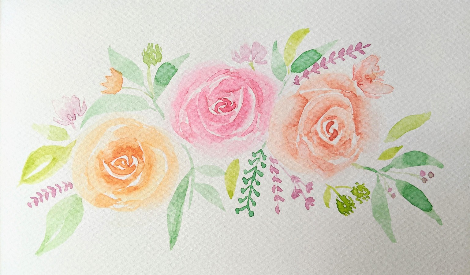 Watercolors Floral Bouquet - image 6 - student project