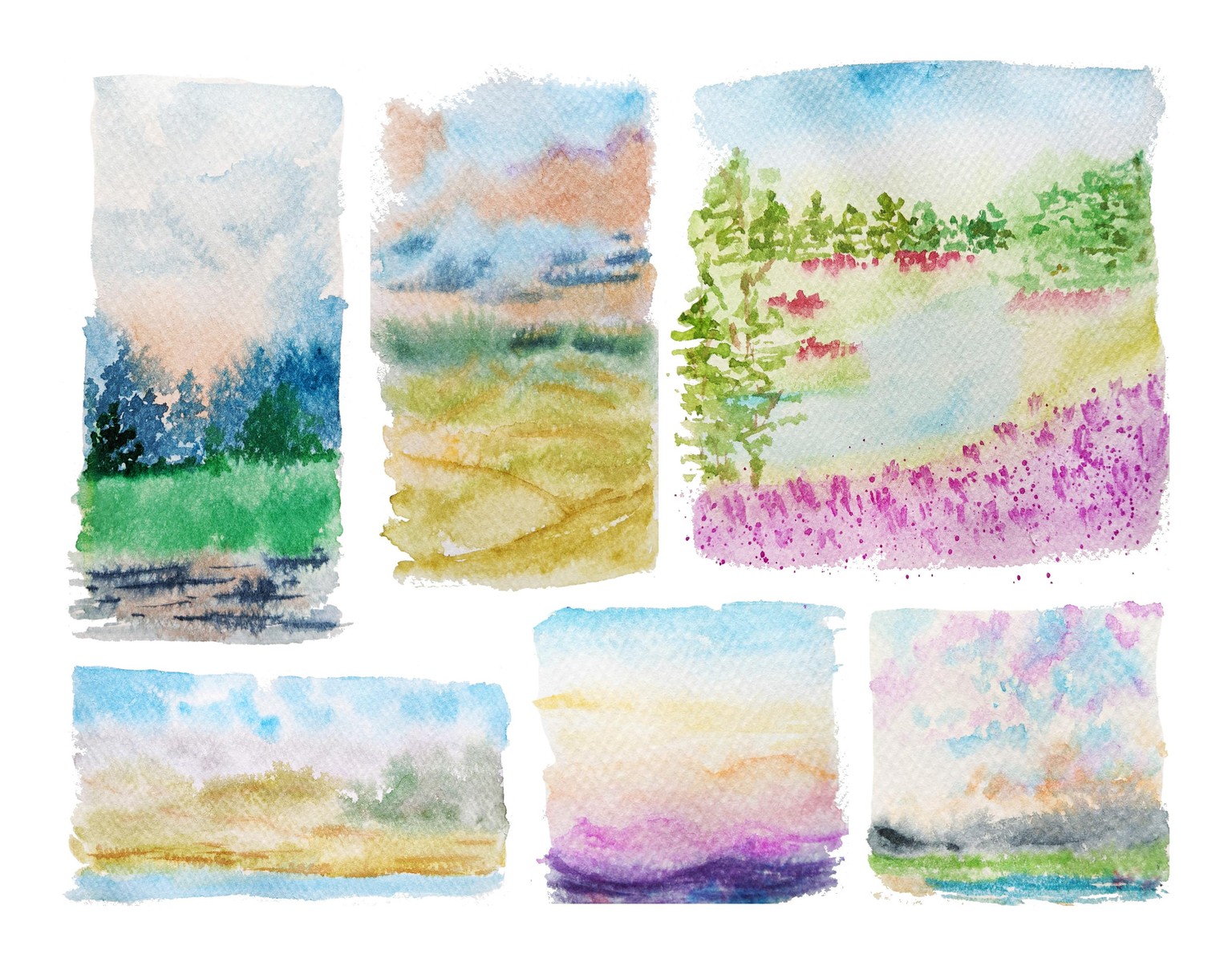 Abstract Landscape Mini-Paintings - image 1 - student project