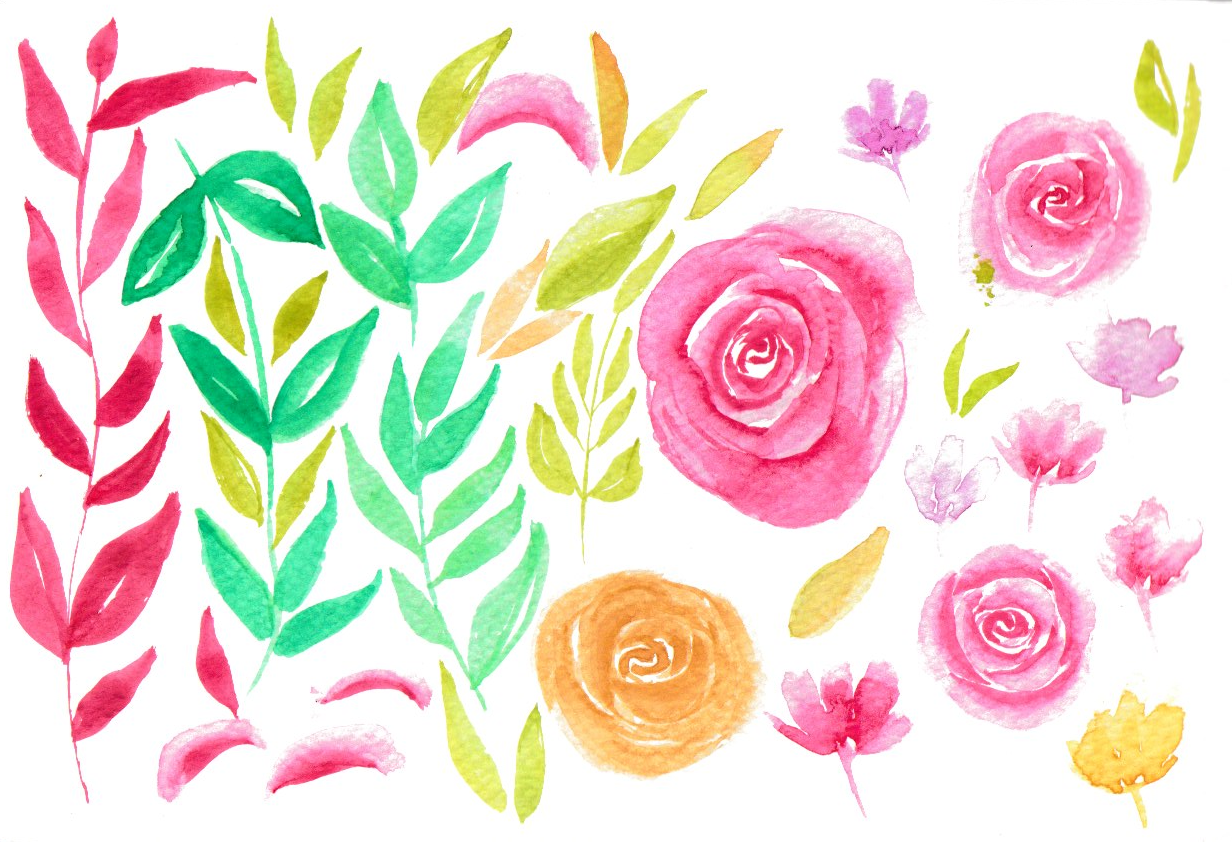 Watercolors Floral Bouquet - image 2 - student project