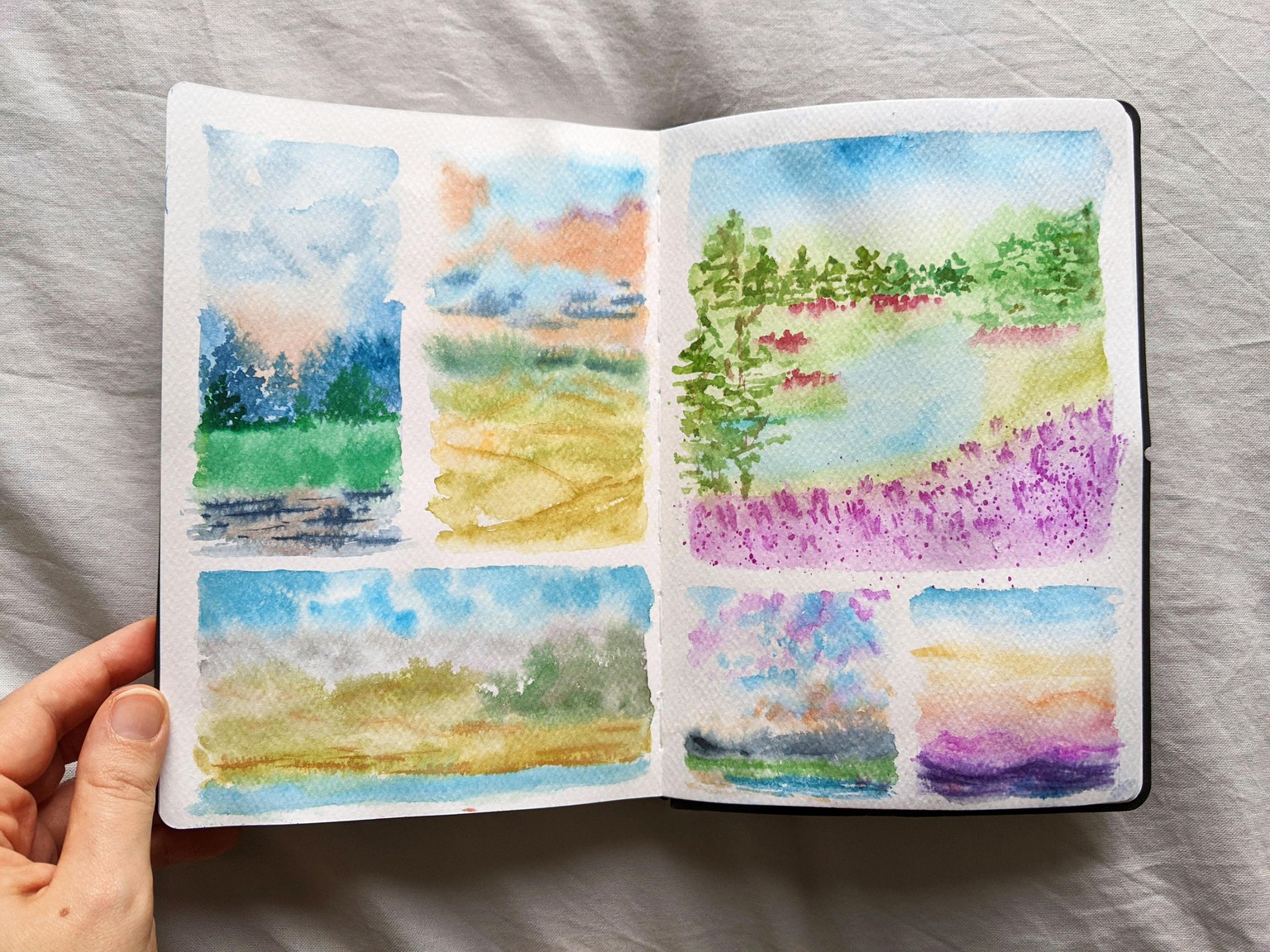 Abstract Landscape Mini-Paintings - image 2 - student project