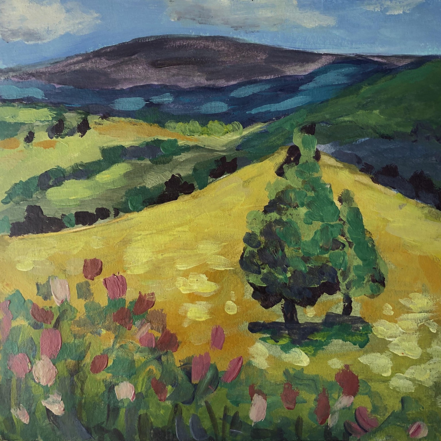 My kind of landscape in gouache - image 1 - student project