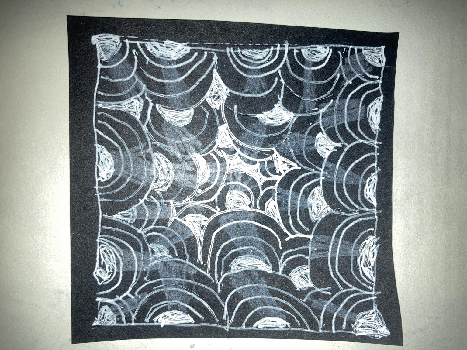 Zen Tangles as backgrounds and part of the artwork - image 7 - student project