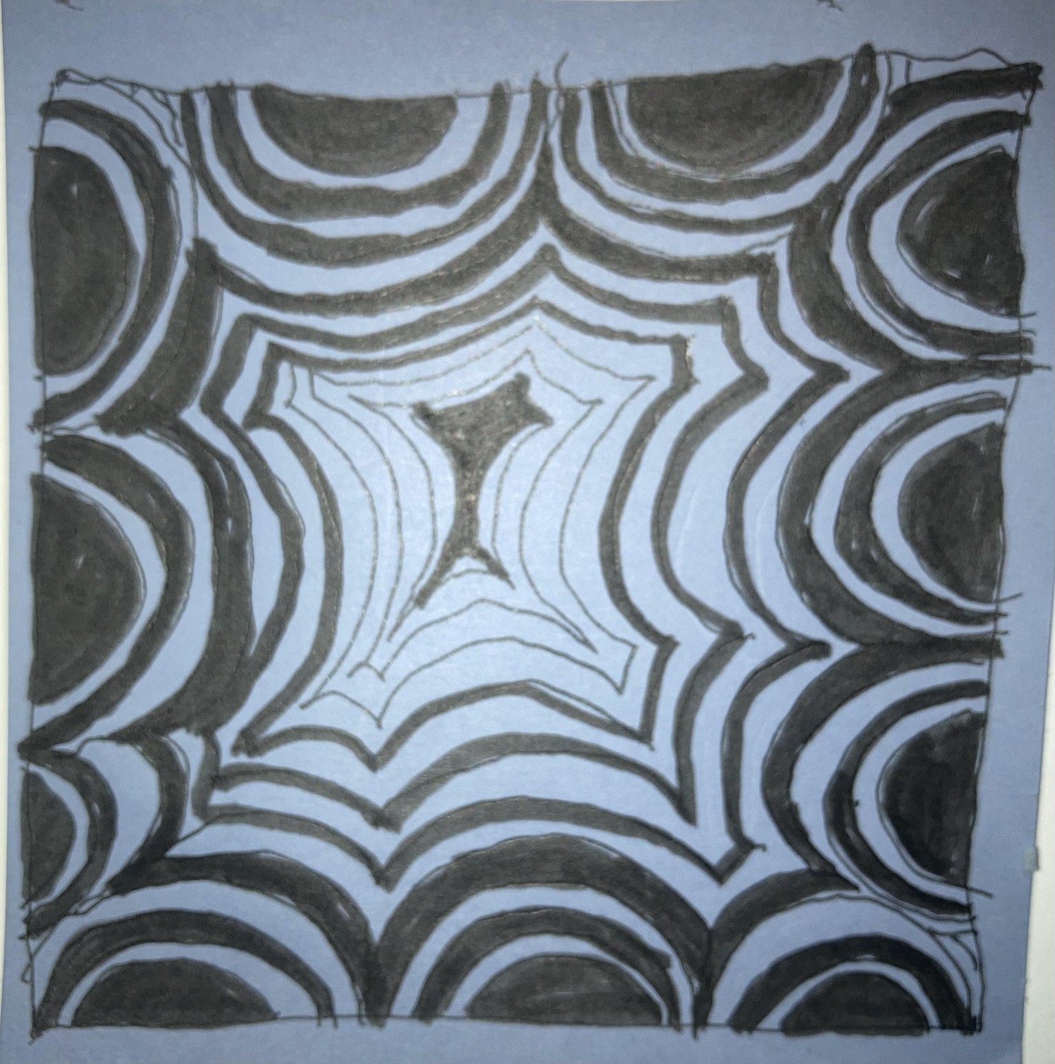 Zen Tangles as backgrounds and part of the artwork - image 5 - student project