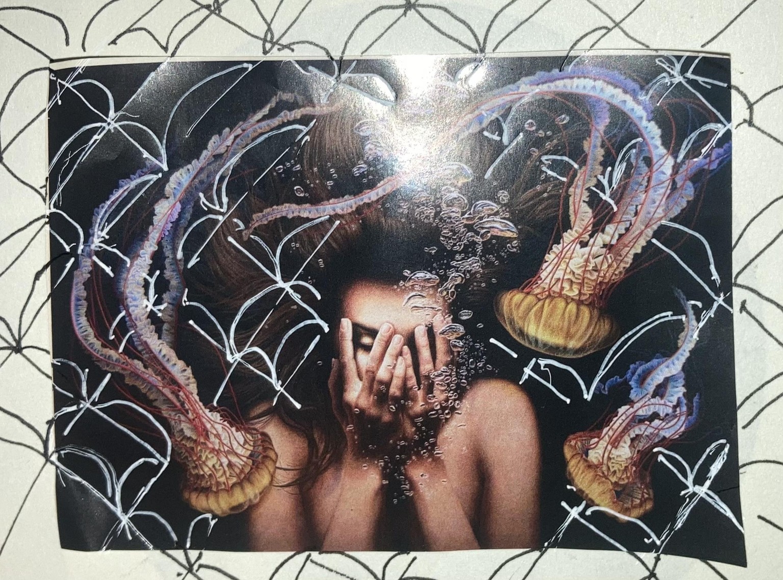 Zen Tangles as backgrounds and part of the artwork - image 19 - student project